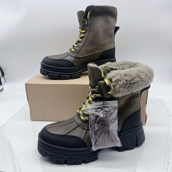 Ugg Ashton Addie Slate Platform Waterproof Combat Boots Women's US 5.5 NEW - Picture 2 of 14
